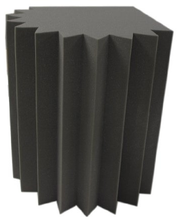 1 St. Bass-Trap, Absorberelement, ca. 100cm x 41cm x 41cm, Kantenabsorber bzw. Tiefenabsorber mit Pyramiden Profil, Akustikschaumstoff