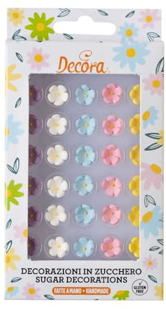 Decora Decorazioni di Zucchero Fiorellini Medi, Multicolore