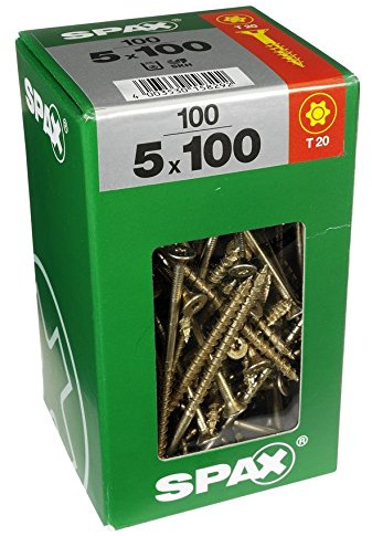 SPAX Schrauben Frankreich Univ Tftx mit Box, 5 x 100 mm, T25 x 100 Stueck