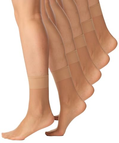 Nur Die Damstrumpor (förpackning med 5), Brun (brons 213), one size