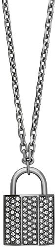 Swarovski 5120620 – Lucchetto di design pendente W/trasparente con pavè di cristalli collana