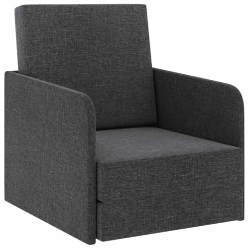 vidaXL Schlafsessel Schlafcouch Ausziehbar Stoff 59,5 x 72 x 72,5 cm dunkelgrau