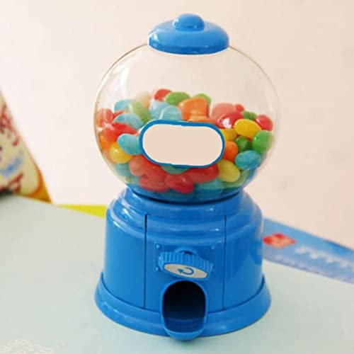 elemhome Kids'Candy Machine Máquina portátil para niños Máquina de dulces Mini Gumball Machine Creative Candy Box Capsule Machine Dispensador de burbujas Gumball Caja(azul)