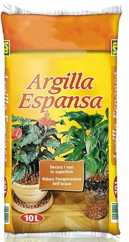 VIRSUS Argilla Espansa 152, capacità 10L, per Messa a dimora delle Piante, Decorazione vasi in Superficie, Riduce l’evaporazione dell’Acqua, Evita Muschio e Muffa, favorisce Il drenaggio