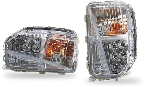 Yunnergo Pair Front Fog Light Turn Signal Lamp Compatible with Prius 2012 2013 2014 2015 Left and Right Side 8151147060 8152147060 Clear