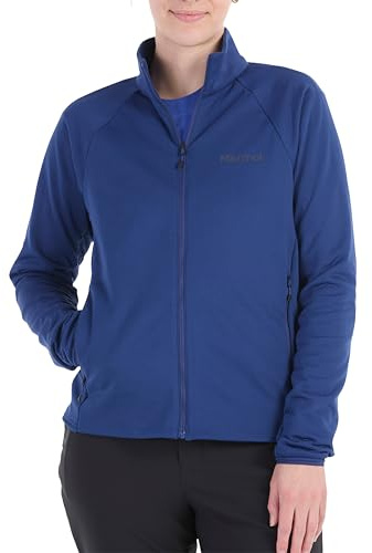Marmot Mujer Wm's Leconte Fleece Jacket, Chaqueta polar cálida, con cremallera completa, transpirable, a prueba de viento, plegable, optima para excursiones y para esquí, Blue, XS
