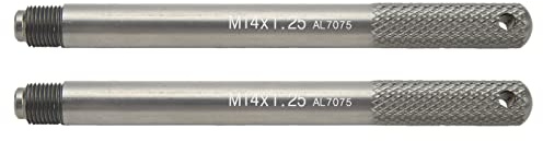Tissting 2 Stück Radmontagehilfe M14 x 1,25 Aluminiumlegierung Radausrichtungsstift Reifenwechsel Montagehilfe Kfz Radwechsel Helfer Werkzeug für Auto Reparatur