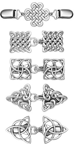 Wnddle 5 Stück Vintage Pullover Schal Clips, Cardigan Clips, Metall Strickjacke Clip, Vintage Strickjacke Clip Kragen Schal Pin Pullover Clips Umhang Klammern Retro Hemd Brosche Verschluss.