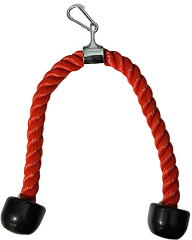 Rivotrance Nylon Trizepsseil Kabelaufsätze Trizeps Griff Gedrehtes Trizeps Seil trizeps zum herunterziehen mit rutschfesten Griffen Vielseitiges, Bizeps, Trizeps, Fitnessstudio oder Home Gym