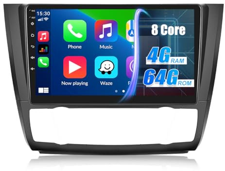 4G+64G CAMECHO Android 13 Autoradio für BMW 1 Serie E81 E82 E87 E88 mit Navi Carplay Android Auto,8Core丨9 Zoll Bildschirm Radio 2 Din mit Bluetooth RDS/FM WiFi Mirror Link DSP+Rückfahrkamera
