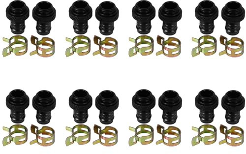 Bcowtte 16 Stück Barb Fitting Computer Kühlkörper Wasserkühlung Kupfer Kühlkörper Klemme für ID 3/8 Id Rohr G1 / 4 verchromt