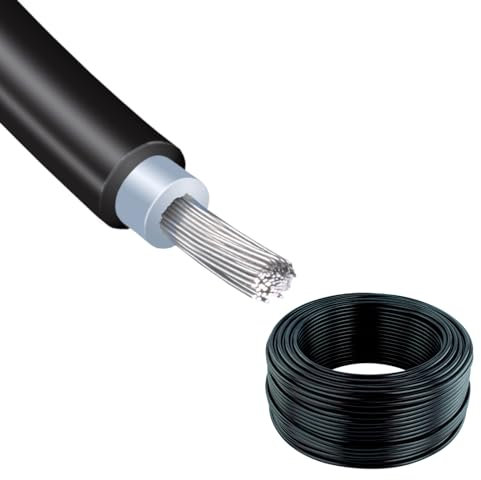 KBE kabel DB+ Solarkabel Solarleitung 100m 6mm² Schwarz H1Z2Z2-K, PV Kabel, TÜV zertifiziert, Photovoltaik, Solar Anschlusskabel für Solarpanel, Wechselrichter & Laderegler (Schwarz, 6mm² 100m)