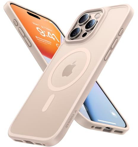 TORRAS Guardian-Mag für iPhone 16 Pro Hülle für MagSafe Case, Gold | Zertifizierter Militärschutz · Starke Magnetkraft · für MagSafe · für iPhone 16 Pro Case · Stoßfest · Kratzfest · Cover