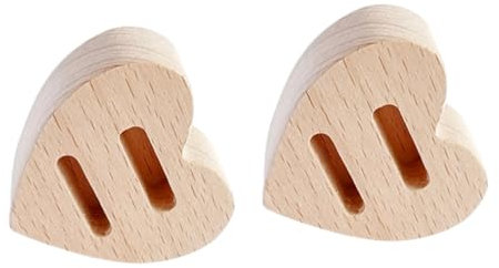 SAFIGLE 2St ring lagerregal ringaufbewahrer ringaufbewahrung Ringaufsteller herzförmige Anzeige Boxen für Eheringe Ringdisplays für den Verkauf von Holz Ringhalter für Schmuck Buche