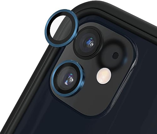 RHINOSHIELD 9H Tempered Glass Camera Lens Protectors Compatible with iPhone 11/12 mini / 12 | Impact and Scratch Resistance, High Clarity, Explosion-Proof Protection, Anti-Fog Technology - Blue