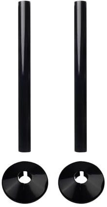 2Pcs 15mm Black Radiator Pipe Covers, Radiator Pipe Covers, Pipe Covers, Black Pipe Covers Durable Plastic Collars & Sleeves Easy to Install and Remove for Protecting Exposed Pipe Holes