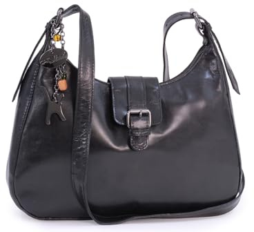 Catwalk Collection Handbags - Borsa a Tracolla Donna in Pelle - Borsa a Spalla Media - Borsetta a Mano - Tracolla Regolabile - Harlie