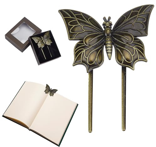 NICENEEDED Vintage Buchklammern Schmetterling Seitenhalter Metall Buchclip Für Buchliebhaber Und Schriftsteller Buchklammer Aus Messing Mit Schmetterling