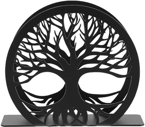 Porte Serviettes De Table, Distributeur de Serviettes, Porte Serviettes Autonome en Métal, pour Établi, Table de Cuisine, Décoration de Fête Noir, Arbre de vie