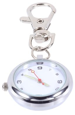 COLLBATH Große Quarz Taschenuhr Schlüsselanhänger Langlebig Krankenschwesteruhr Mit Clip Praktische Anhängeruhr Für Alltag