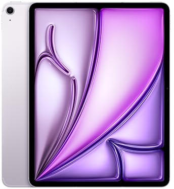 Apple iPad Air 13-inch with M3 chip Built for Apple Intelligence, Liquid Retina Display, 512GB, 12MP Front/Back Camera, Wi-Fi 6E + 5G Cellular, Touch ID, All-Day Battery Life — Purple