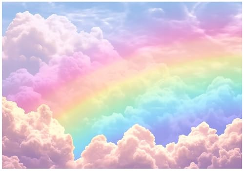 WallArena Vlies Fototapete, Regenbogen, 250x175cm | Fototapeten - Tapeten - für Wohnzimmer Schlafzimmer - Vliestapete Wandtapete Tapete 3D Effekt- inkl. Kleister