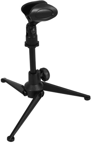 CATIEBYE Mikrofonständer Verstellbar aus Metall Kompakter Desktop Stativ Mikrofonhalter für Live Streaming Aufnahmen und Home Office Stabiler Tischständer Schwarz