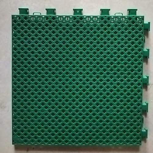 Tapis De Drainage, Dalle De Sol Modulaire en PP, Plaque for La Décoration De Clôture De Balcon, Protection Anti-Chute Et Antivol, pour Terrasse Piscine Garage Et Chenil(Green,5 PCS)