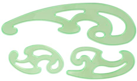 Tnfeeon Ensemble de Règles Courbes Françaises, Modèle de Dessin en Plastique, Ensemble de 3 Pièces pour la Conception de Vêtements, les œuvres d'art et l'utilisation au Bureau, Permettant aux