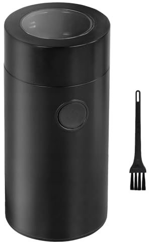 Elektrisk kaffekvarn 150 W 50 g – kryddkvarn, örter, nötter och frön – snabba stålblad, fönster i locket, kompakt kökskvarn med halkfri och kabelförvaring