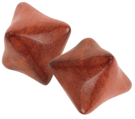 Holz Handmassageball 2 Stück für Handtherapie und Entspannung | Tragbar, Angenehmer Griff, Elegantes Design, für Zuhause und Handübungen mit Holzkugeln