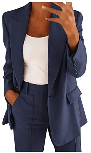 Generico Completo Donna Elegante Tailleur Blazer Completa Completo Tailleur Pantaloni e Giacca Taglie Forti da Cerimonia Tailleurs Pantalone Estivo Curvy Ufficio e Lavoro Tuta Due Pezzi 2026