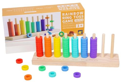 Holz Motorikspielzeug, Sortier Und Stapelspielzeug, Holz Feinmotorik Matching Stapel Spiele, Babyspielzeug Sortierspiel Lernspielzeug Steckpuzzle Für Kinder Unterwegs Kindergarten Kinderzimmer Zuhause