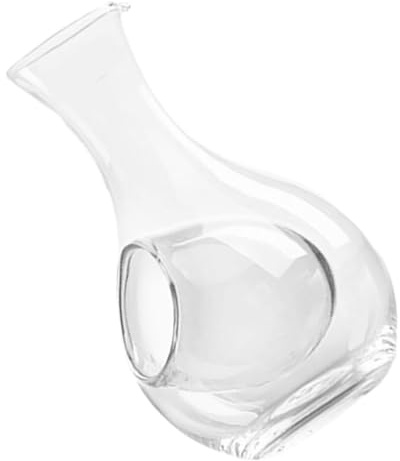 Zerodeko Porron Vino de Cristal Transparente de 360ml Diseño Elegante y Resistente para Decantador de Whisky y Botellas de Vino