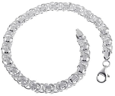 Königskette Armband flach 6mm - 925 Silber - Länge 16-25cm