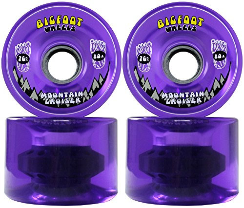 Bigfoot Longboard Rollen 76 mm Cruiser + ABEC 9, translucent purple