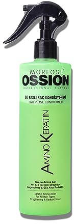 Morfose OSSION Amino Keratin 2-Phasen Conditioner 400 ml – Zweiphasen-Haarspülung mit Keratin & Aminosäuren – Feuchtigkeit & Glanz für geschädigtes, trockenes & sprödes Haar