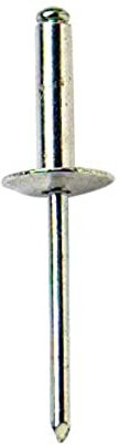 Merriway BH04093 (50 Pcs) Aluminium Alloy Pop Rivet with Large Flange, 4.0mm x 11 mm - 5/32 inch x 7/32 inch - Pack of 50 Pieces