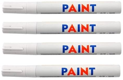 4x Stück WEIß Reifen Stift Reifenmarker, Fahrradreifen Reifenstift Marker Stift
