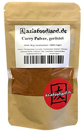 Asiafoodland - Curry Pulver - geröstet - sehr delikat und hochwertig, 1er Pack (1 x 90g)
