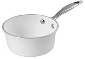Sitram HEGOA CASSEROLE ALU, Blanc,, D20cm