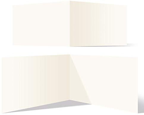25 Blanko Klappkarten hoch DIN A6 148 x 105 mm Naturpapier 300 g/qm Set Papier wählbar
