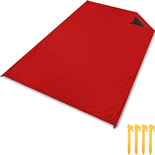 gipfelsport Picknickdecke - Outdoor Picknick Decke I Stranddecke, wasserdicht, waschbar, sandfrei I 200x140cm groß I rot