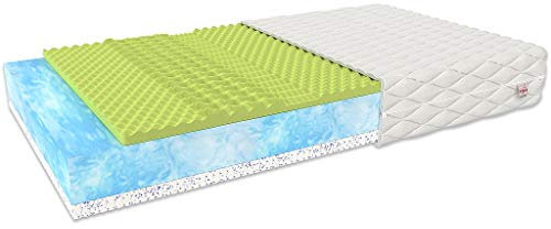 FDM Marina Schaumstoffmatratze 180 x 200 cm Latex Matratze 21 cm Höhe 7-Zonen Bio Foam Schaum Härtegrad H3
