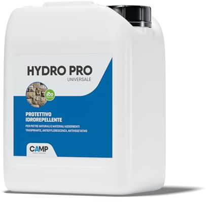 CAMP Hydro Pro Eco Universale- Idrorepellente Impregnante Universale a Base Acqua, Anti-Vegetativo, Protegge i Materiali da Acqua e Umidità, Formula Ecofriendly con Effetto Naturale, Made in Italy, 5l