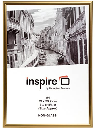 Hampton Frames BACKLOADER Cartel Certificado Foto Marco Plexi Oro A4 (21x30cm) BLR2130GLD
