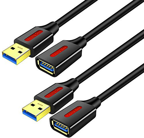 USB 3.0 Extension Cable 0.5M,High Speed USB 3.0 A Male to A Female Extension Cord for Data Transfer USB Flash Drive, Keyboard, Mouse, Playstation, Xbox, Card Reader, Printer etc(50cm,2 Pack )