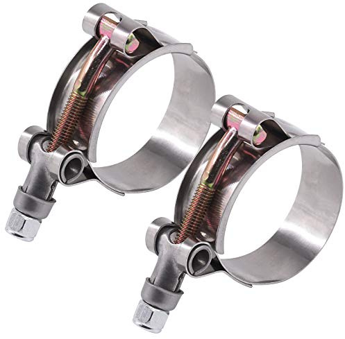 Glarks Schlauchschellen, 41–46 mm, Edelstahl, T-Bolzen, Turbo-Ansaugung, weiche Schlauchschellen, Ladeluftkühler, 2 Stück