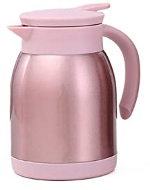 Coffee Jug,Stainless Steel Thermal Carafe Jugs,Vacuum Jug,Vacuum Insulated Coffee Pot,for Coffee,Juice,Milk,Tea (Pink,600ML)