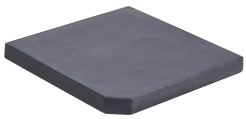 vidaXL Sonnenschirm-Gewichtsplatte Schwarz Granit Quadratisch 25 kg